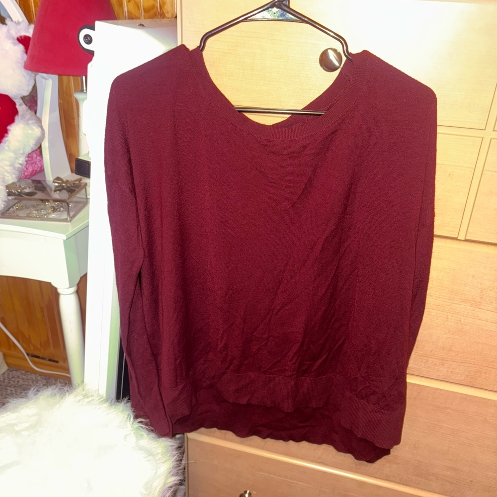 H&M Red Long Sleeve Sweatshirt